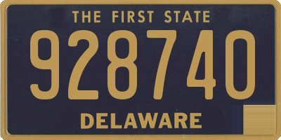DE license plate 928740
