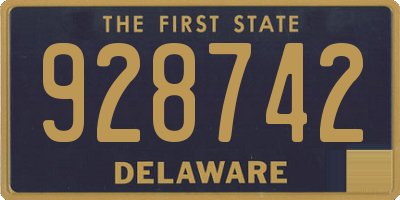 DE license plate 928742
