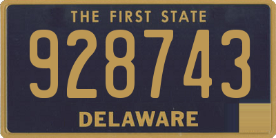 DE license plate 928743