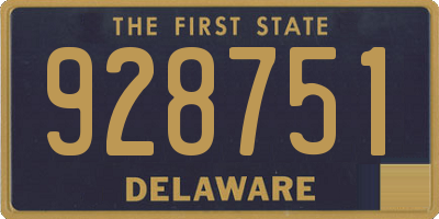 DE license plate 928751