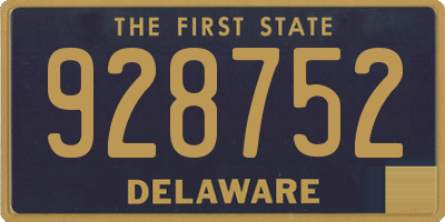 DE license plate 928752