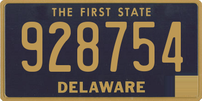DE license plate 928754
