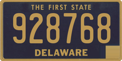 DE license plate 928768