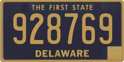 DE license plate 928769