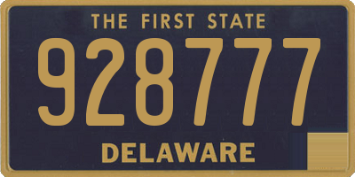 DE license plate 928777