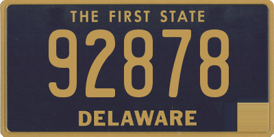 DE license plate 92878