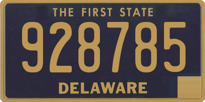 DE license plate 928785