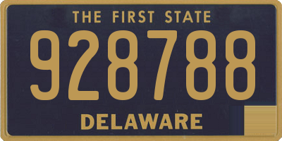 DE license plate 928788