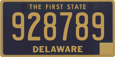 DE license plate 928789