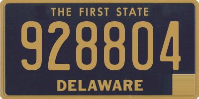 DE license plate 928804