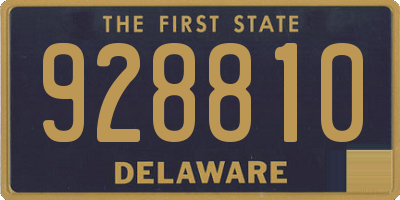 DE license plate 928810