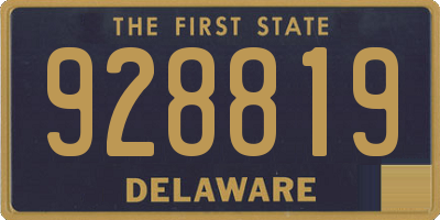 DE license plate 928819