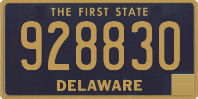 DE license plate 928830