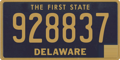 DE license plate 928837