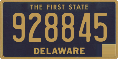 DE license plate 928845