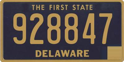 DE license plate 928847