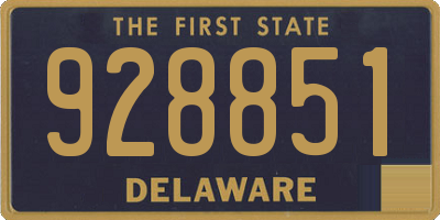 DE license plate 928851
