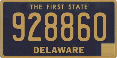 DE license plate 928860