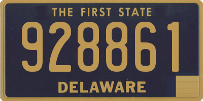 DE license plate 928861