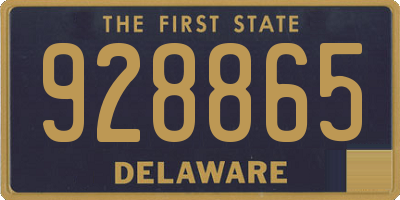 DE license plate 928865