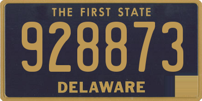 DE license plate 928873