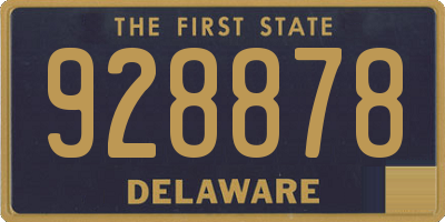 DE license plate 928878