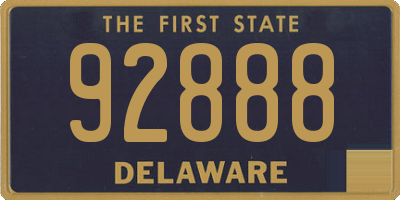 DE license plate 92888