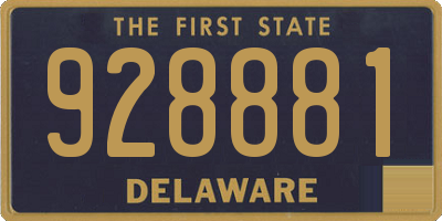 DE license plate 928881
