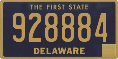 DE license plate 928884