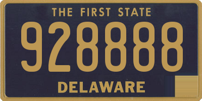 DE license plate 928888