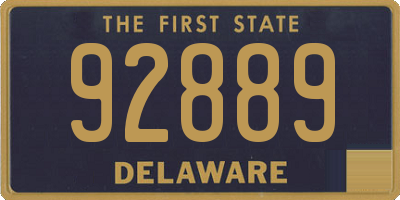 DE license plate 92889