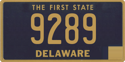 DE license plate 9289