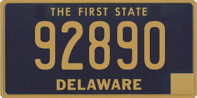 DE license plate 92890