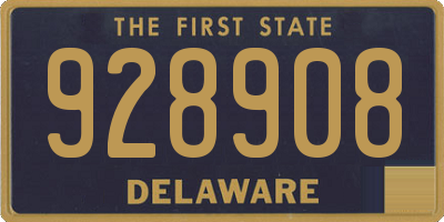 DE license plate 928908