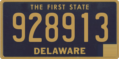 DE license plate 928913