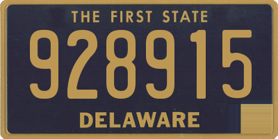 DE license plate 928915