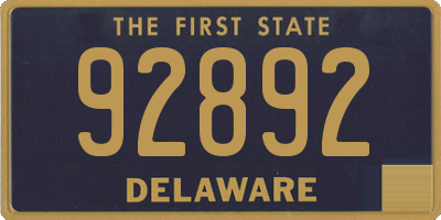 DE license plate 92892