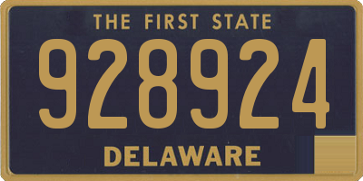 DE license plate 928924