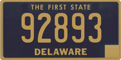 DE license plate 92893
