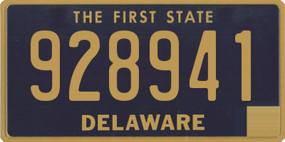 DE license plate 928941