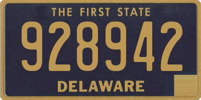 DE license plate 928942