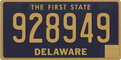 DE license plate 928949