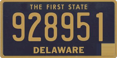 DE license plate 928951