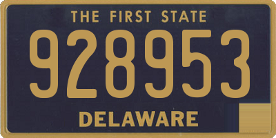 DE license plate 928953