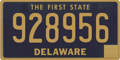 DE license plate 928956