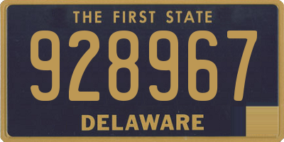 DE license plate 928967