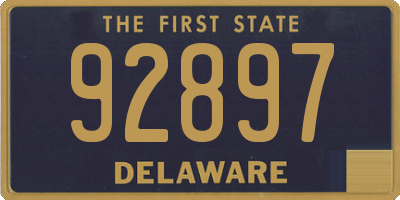 DE license plate 92897