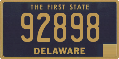 DE license plate 92898