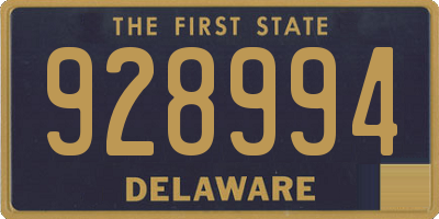 DE license plate 928994