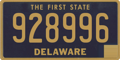 DE license plate 928996